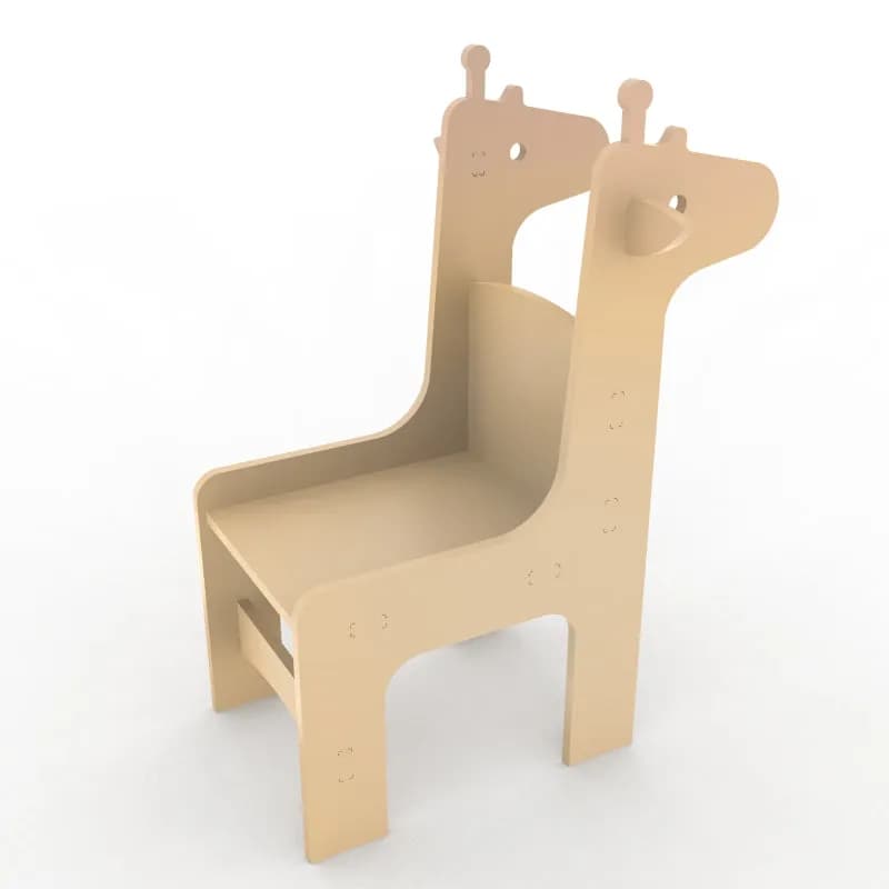 Silla Niños Jirafa - Mobiliario Montessori Sintornillo Chile