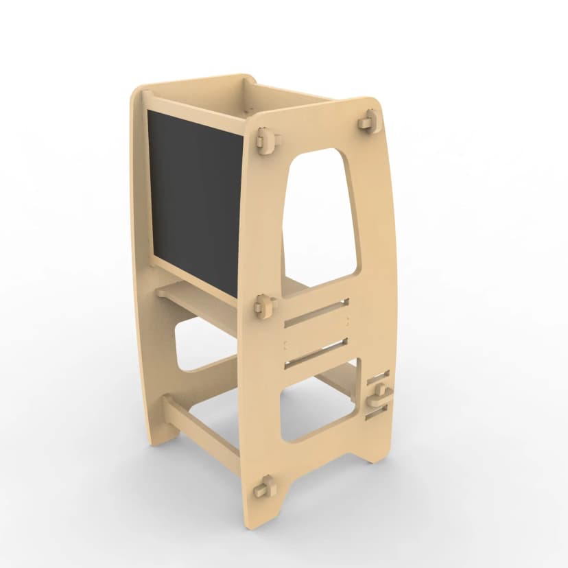 Torre de Aprendizaje Montessori con Pizarra Lux - Mobiliario Montessori Sintornillo Chile