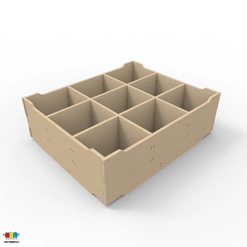 Caja organizadora con divisiones - Mobiliario Montessori Sintornillo Chile