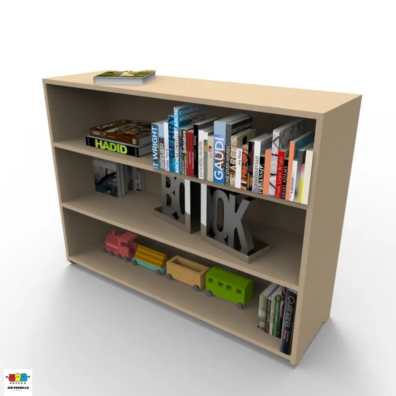 Repisa Estanteria Montessori XL - Mobiliario Montessori Sintornillo Chile